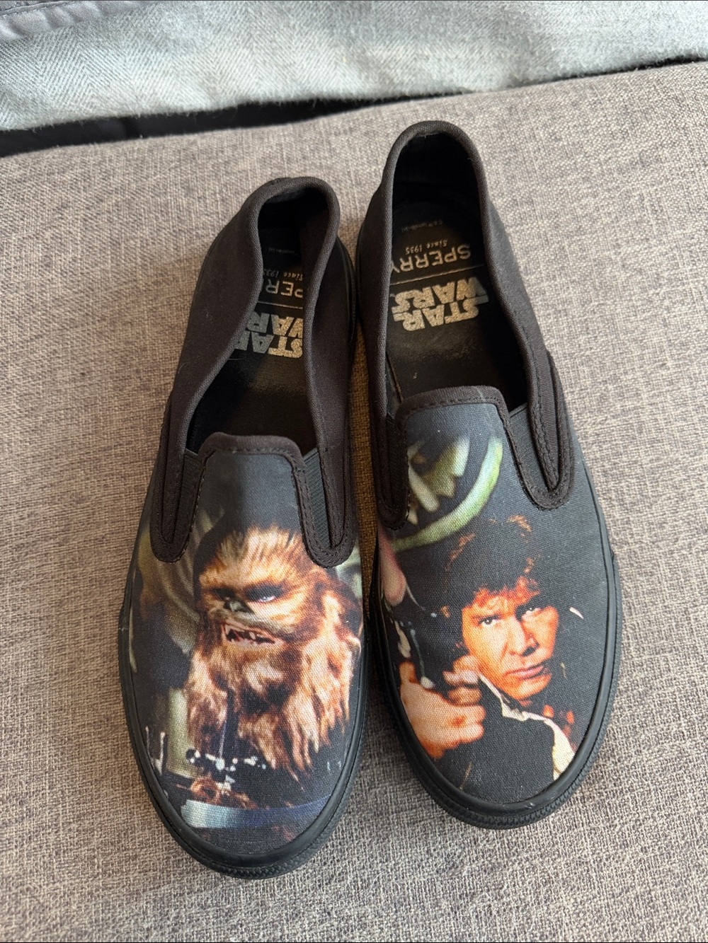 Sperry Star Wars Graphic Slip-On Shoes - Black